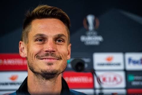 181003 Markus Rosenberg of Malmö FF during a press conference PK Pressekonferenz and practice ahead of the Europa League match between Malmö FF and Besiktas on October 3, 2018 in Malmö. Photo: Ludvig Thunman BILDBYRN kod LT 35542 Copyright: LUDVIGxTHUNMAN BB181003LT011