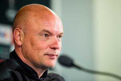 181003 Head coach Uwe Rösler of Malmö FF during a press conference PK Pressekonferenz and practice ahead of the Europa League match between Malmö FF and Besiktas on October 3, 2018 in Malmö. Photo: Ludvig Thunman BILDBYRN kod LT 35542 Copyright: LUDVIGxTHUNMAN BB181003LT013