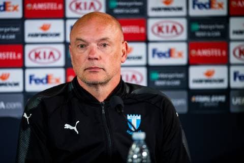 181003 Head coach Uwe Rösler of Malmö FF during a press conference PK Pressekonferenz and practice ahead of the Europa League match between Malmö FF and Besiktas on October 3, 2018 in Malmö. Photo: Ludvig Thunman BILDBYRN kod LT 35542 Copyright: LUDVIGxTHUNMAN BB181003LT015