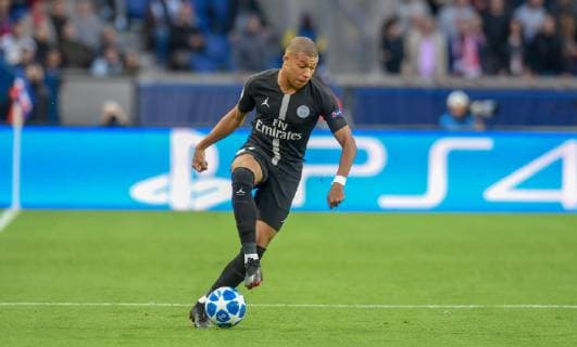 Kylian Mbappe ( PSG ) FOOTBALL : Paris Saint Germain vs Etoile Rouge Belgrade - Ligue des Champions - Paris - 03 10 2018 FedericoPestellini Panoramic 