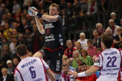 Handball, CL, SG Flensburg-Handewitt - HC Motor Saporischschja SG Flensburg-Handewitt vs HC Motor Zaporozhye, Handball, EHF Champions League Gruppenphase, 03.10.18 Simon Jeppsson (SG Flensburg-Handewitt, 17)
