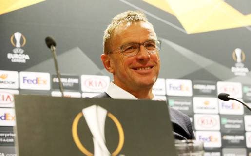 Pressekonferenz - RB Leipzig Fussball Euro League Trondheim, 03.10.2018, Lerkendal-Stadion, Fussball, UEFA EURO EM Europameisterschaft Fussball League , Gruppe B, Pressekonferenz am Vortag zum EL-Spiel Rosenborg BK Trondheim vs. RB Leipzig , Im Bild; Cheftrainer Ralf Rangnick, RB Leipzig. , Gemäß den Vorgaben der UEFA ist es untersagt, in dem Stadion und oder vom Spiel angefertigte Fotoaufnahmen in Form von Sequenzbildern und oder videoähnlichen Fotostrecken zu verwerten bzw. verwerten zu lassen. ,