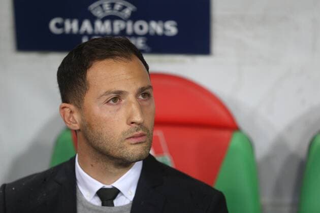 Fußball: Champions League, Saison 2018 2019, 03.10.2018 - 2. Spieltag - Lokomotive Moskau - FC Schalke 04 Cheftrainer Domenico TEDESCO (FC Schalke 04) Moskau RZD Arena Russland