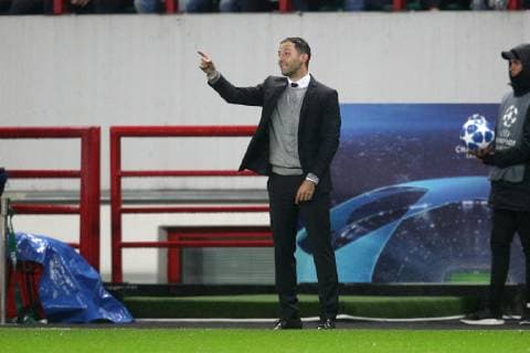 Fußball: Champions League, Saison 2018 2019, 03.10.2018 - 2. Spieltag - Lokomotive Moskau - FC Schalke 04 Cheftrainer Domenico TEDESCO (FC Schalke 04) Moskau RZD Arena Russland