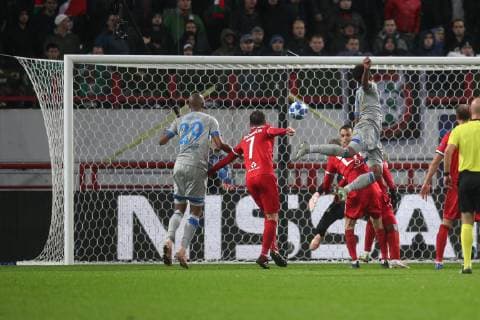 Fußball: Champions League, Saison 2018 2019, 03.10.2018 - 2. Spieltag - Lokomotive Moskau - FC Schalke 04 Weston McKennie (FC Schalke 04) erzielt das Tor zum 0 zu 1 Moskau RZD Arena Russland