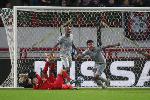 Fußball: Champions League, Saison 2018 2019, 03.10.2018 - 2. Spieltag - Lokomotive Moskau - FC Schalke 04 Weston McKennie (FC Schalke 04) erzielt das Tor zum 0 zu 1 Moskau RZD Arena Russland