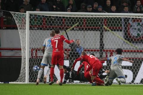 Fußball: Champions League, Saison 2018 2019, 03.10.2018 - 2. Spieltag - Lokomotive Moskau - FC Schalke 04 Weston McKennie (FC Schalke 04) erzielt das Tor zum 0 zu 1 Moskau RZD Arena Russland