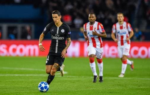 Angel Di Maria ( PSG ) FOOTBALL : Paris Saint Germain vs Etoile Rouge Belgrade - Ligue des Champions - Paris - 03 10 2018 FedericoPestellini Panoramic 