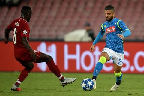 Naby Keita of Liverpool Lorenzo Insigne of Napoli Napoli 03-10-2018 Stadio San Paolo Football Calcio Uefa Champions League 2018 2019 Group C Napoli - Liverpool Foto Andrea Staccioli Insidefoto AndreaxStaccioli