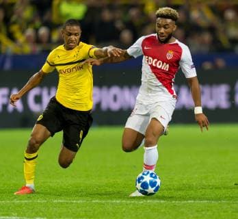 Dortmund, Germany, 03.10.2018, UEFA Champions League - 2018 19 Season, Vorrunde, Gruppenphase - Gruppe A - 2. Spieltag, BV Borussia Dortmund - AS Monaco, Abdou Diallo (BVB) und Moussa Sylla (Monaco) im Zweikampf ( DeFodi053