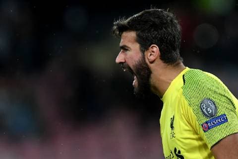 Alisson Becker of Liverpool Napoli 03-10-2018 Stadio San Paolo Football Calcio Uefa Champions League 2018 2019 Group C Napoli - Liverpool Foto Andrea Staccioli Insidefoto AndreaxStaccioli