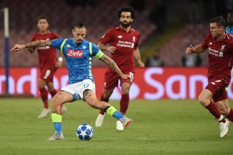 Marek Hamsik of SSC Napoli during the UEFA Champions League Group Stage match between Napoli and Liverpool at Stadio San Paolo, Naples, Italy on 3 October 2018. Copyright: xFrancoxRomanox 21450001