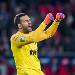EINDHOVEN, PSV - Inter Milan, football, Champions League, season 2018-2019, 03-10-2018, Philips Stadium, Inter Milan goalkeeper Samir Handanovic celebrating after the match PSV - Inter Milan PSV - Inter Milan  x2518731x