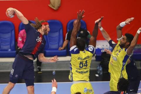 Mikkel Hansen (PSG) HANDBALL : Paris Saint Germain vs Pontault Combault - Lidl Starligue - 03 10 2018 GwendolineLeGoff Panoramic 