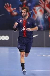 Joie Uwe Gensheimer (PSG) HANDBALL : Paris Saint Germain vs Pontault Combault - Lidl Starligue - 03 10 2018 GwendolineLeGoff Panoramic 