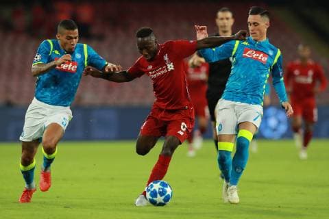 Marques Loureiro Allan Napoli Naby Keitha Liverpool Jose Maria Callejon Napoli Napoli 03-10-2018 Stadio San Paolo Football Calcio UEFA Champions League 2018 2019 Group C Napoli - Liverpool Foto Cesare Purini Insidefoto cesarexpurini