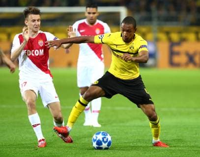 Mittwoch 03.10.2018, Saison 2018 2019, UEFA Champions League, 2. Spieltag im Dortmunder Signal Iduna Park, BVB 09 Borussia Dortmund - AS Monaco, Aleksandr Golovin (ASM) gegen Abdou Diallo (BVB), v.l.