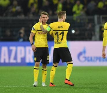 03.10.2018, Fussball, UEFA Champions League, Saison 2018 2019, Vorrunde, 2. Spieltag, Borussia Dortmund - AS Monaco 3:0, v.li., Maximilian Philipp (Borussia Dortmund), Marco Reus (Borussia Dortmund)