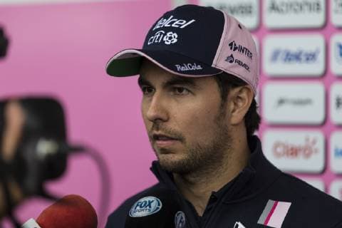 4th October 2018, Suzuka International Racing Course, Suzuka City, Japan; Formula One of Japan, driver arrivals and press conference PK Pressekonferenz Sahara Force India driver Sergio Perez  ActionPlus12067945 StephenxBlackberry