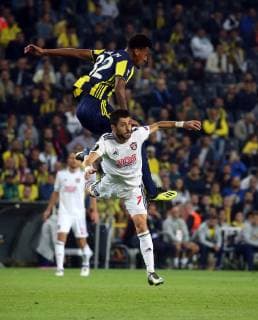 Sport Bilder des Tages Jailson of Fenerbahce and Vakhtang Chanturishvili 7 of Spartak Trnava during the UEFA Europa League Group D match between Fenerbahce and Spartak Trnava at Ulker Stadium in Istanbul , Turkey on October 04 , 2018 