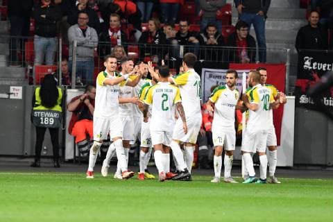 Fussball, UEFA Europa League, Saison 2018 2019, Vorrunde, Spiel 2, Bayer 04 Leverkusen-AEK Larnaka, 04.010.2018, Bayarena Leverkusen, AEK Larneka, jubel