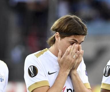 04-10-2018 Zuerich, Fussball Herren Saison 2018 2019 Europa League FC Zuerich - PFC Ludogores Rasgard im Bild : Hekuran Kryezio (GC Zuerch) Aktion Gestik Einzelbild