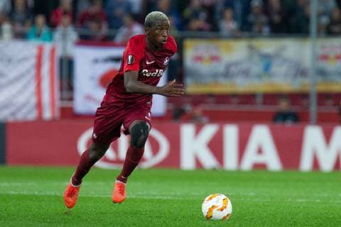 04.10.2018, xkvx, Fussball UEFA Europa League, FC Salzburg - Celtic Glasgow emspor, v.l. Amadou Haidara (FC Salzburg) (DFL DFB REGULATIONS PROHIBIT ANY USE OF PHOTOGRAPHS as IMAGE SEQUENCES and or QUASI-VIDEO) Salzburg