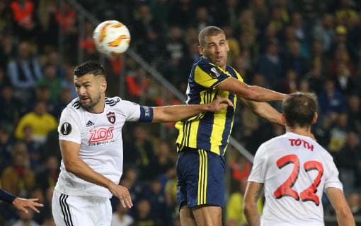 Islam Slimani of Fenerbahce and of Spartak Trnava during the UEFA Europa League Group D match between Fenerbahce and Spartak Trnava at Ulker Stadium in Istanbul , Turkey on October 04 , 2018 