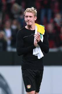 Fußball Europa League Gruppenphase 2. Spieltag Bayer 04 Leverkusen - AEK Larnaka am 04.10.2018 in der BayArena in Leverkusen Julian Brandt ( Leverkusen ) DFL DFB regulations prohibit any use of photographs as image sequences and or quasi-video.
