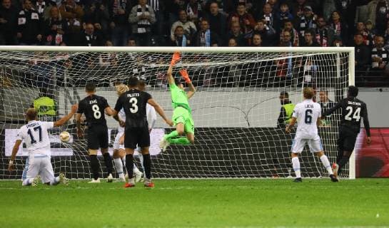 goal, Danny da Costa (Eintracht Frankfurt) erzielt das Tor zum 1:0 - 04.10.2018: Eintracht Frankfurt vs. Lazio Rom, UEFA Europa League 2. Spieltag, Commerzbank Arena, DISCLAIMER: DFL regulations prohibit any use of photographs as image sequences and or quasi-video.