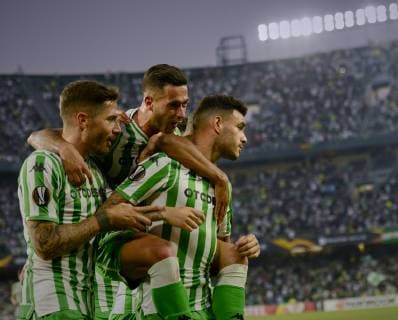 Real Betis v F91 Dudelange - UEFA Europa League.; SEVILLE; SPAIN - october 04: The Real Betis player Cristian Tello celebrates the goal after scoring in party belonging to phase of groups of UEFA; Europa League; (Group f); facing to the Real Betis v F91 Dudelange; stadium Benito Villamarin; 04th October; 2018; foto:Cristobal Duenas Cordon Press