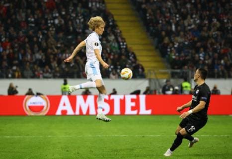 Dusan Basta (Lazio Rom) - 04.10.2018: Eintracht Frankfurt vs. Lazio Rom, UEFA Europa League 2. Spieltag, Commerzbank Arena, DISCLAIMER: DFL regulations prohibit any use of photographs as image sequences and or quasi-video.