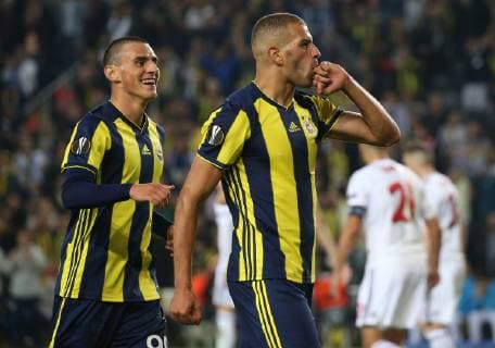 Islam Slimani of Fenerbahce during the UEFA Europa League Group D match between Fenerbahce and Spartak Trnava at Ulker Stadium in Istanbul , Turkey on October 04 , 2018 