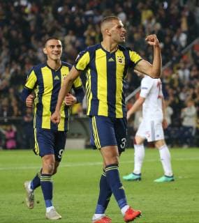 Islam Slimani of Fenerbahce during the UEFA Europa League Group D match between Fenerbahce and Spartak Trnava at Ulker Stadium in Istanbul , Turkey on October 04 , 2018 