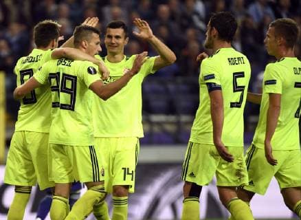 Dinamo Zagreb s midfielder Izet Hajrovic scoring on penalty kick FOOTBALL : RSC Anderlecht vs Dinamo Zagreb - Ligue Europa - 04 10 2018 PhotoNews Panoramic  775219892