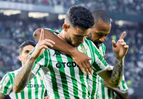 Real Betis Sanabria jubilates a goal during the UEFA Europa League 2nd round match between Real Betis and Dudelange, at the Benito Villamarin stadium, in Seville, Andalusia, Spain, 04 October 2018. Real Betis vs. Dudelange !ACHTUNG: NUR REDAKTIONELLE NUTZUNG!  Copyright: xRaulxCarox SEV25 20181004-636742858824038054