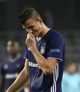 Ivan Santini forward of RSC Anderlecht disappointed after loosing the game FOOTBALL : RSC Anderlecht vs Dinamo Zagreb - Ligue Europa - 04 10 2018 PhotoNews Panoramic  775219892