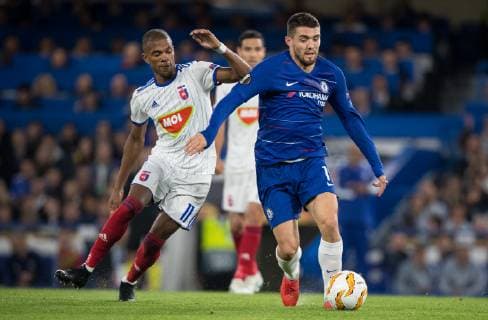 Mateo Kova??i? of Chelsea & Loïc Nego of Videoton (MOL Vidi) during the UEFA Europa League group match between Chelsea and Videoton at Stamford Bridge, London, England on 4 October 2018. Copyright: xAndyxRowlandx PMI-2291-0002