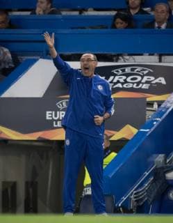 Chelsea manager Maurizio SARRI during the UEFA Europa League group match between Chelsea and Videoton at Stamford Bridge, London, England on 4 October 2018. Copyright: xAndyxRowlandx PMI-2291-0003