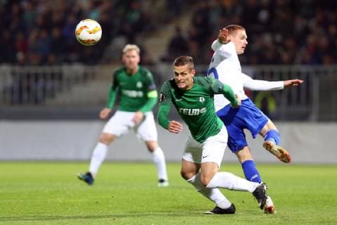 JABLONEC 04.10.2018 PILKA NOZNA FOOTBALL LIGA EUROPY - UEFA EUROPA LEAGUE FK JABLONEC - DYNAMO KIEV NZ. LUKAS MASOPUST (FK JABLONEC) FOT. MICHAL CHWIEDUK FOKUSMEDIA NEWSPIX.PL --- Newspix.pl  181004CHW030