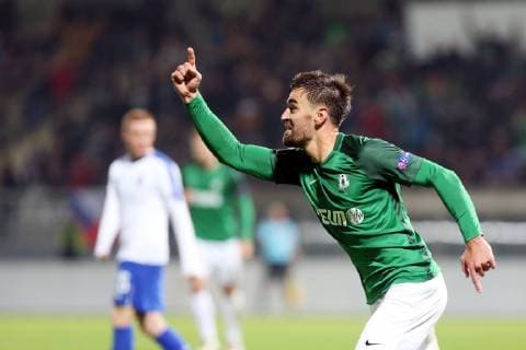 JABLONEC 04.10.2018 PILKA NOZNA FOOTBALL LIGA EUROPY - UEFA EUROPA LEAGUE FK JABLONEC - DYNAMO KIEV NZ. DAVID HOVORKA (FK JABLONEC) FOT. MICHAL CHWIEDUK FOKUSMEDIA NEWSPIX.PL --- Newspix.pl  181004CHW061
