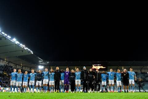 181004 The players of Malmö FF celebrates after the Europa League group stage match between Malmö FF and Besiktas on October 4, 2018 in Malmö. Photo: Petter Arvidson BILDBYRN kod PA 92119 Copyright: PETTERxARVIDSON BB181004PA071