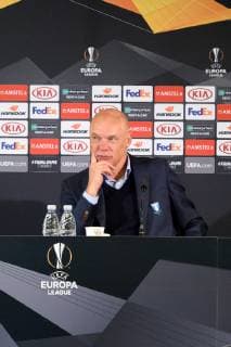 Fußball, EL, Malmö FF - Besiktas Istanbul 181004 Uwe Rösler, head coach of Malmö FF an a press conference PK Pressekonferenz after the Europa League group stage match between Malmö FF and Besiktas on October 4, 2018 in Malmö. Photo: Petter Arvidson BILDBYRN kod PA 92119 Copyright: PETTERxARVIDSON BB181004PA089