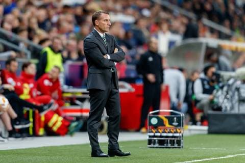 Oesterreich, Salzburg 04.10.2018, UEFA Europa League - 2018 19 Season, Gruppenphase, 2. Spieltag, RB Salzburg - Celtic Glasgow , Trainer Brendan Rodgers (CFC) schaut ( DeFodi048
