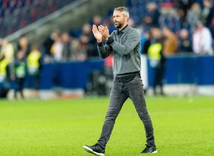 04.10.2018, Red Bull Arena, Salzburg, AUT, UEFA EL, FC Salzburg vs Celtic Glasgow, Gruppe B, im Bild Trainer Marco Rose (FC Salzburg) during the UEFA Europa League Group B Match between FC Salzburg and Celtic Glasgow at the Red Bull Arena in Salzburg, Austria on 2018 10 04. Salzburg