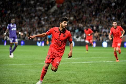 11 BASSEM SRARFI (NICE) - JOIE FOOTBALL : Toulouse vs Nice - Ligue 1 Conforama - 05 10 2018 FEP Panoramic 