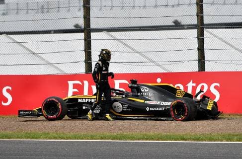 Crash, Nico Huelkenberg, Renault F1 Team, formula 1 GP, Japan in Suzuka, 06.10.2018 Photo:mspb Jerry Andre Crash, Nico Huelkenberg, formula 1 GP, Japan 2018