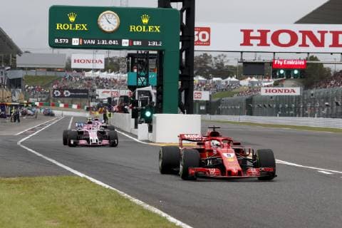 Motorsports: FIA Formula One World Championship WM Weltmeisterschaft 2018, Grand Prix of Japan, World Championship 2018 Grand Prix Japan , 5 Sebastian Vettel (GER, Scuderia Ferrari) Suzuka Japan