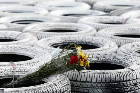 Sport Bilder des Tages Photo4 LaPresse 06 10 2018 Suzuka, Japan Grand Prix Formula One Japan 2018 In the pic: fiori per ricordare l incidente di Jules Bianchi  Copyright: xPhoto4 LaPressex