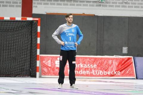 Hendrik Halfmann (HC Elbflorenz Dresden 1), TuS N-Luebbecke vs HC Elbflorenz Dresden, Handball, 2. Bundesliga, 06.10.2018, TuS N-Luebbecke vs HC Elbflorenz Dresden, Handball, 2. Bundesliga, 06.10.2018 Luebbecke Copyright: xEIBNER JanxStrohdiekx EP_JSK